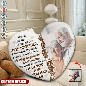 Personalized Photo Heart Shaped Pillow - Gift For Couples