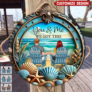 You & Me We Got This - Personalized Couple Wood Sign