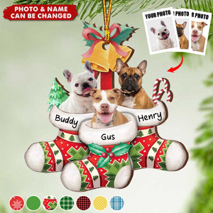 2024 New Release - Pet in Stocking - Personalized Wooden Ornament, Gift For Pet Lover