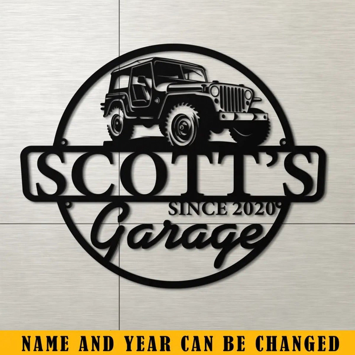 Personalized Car Garage Custom Name Metal Sign