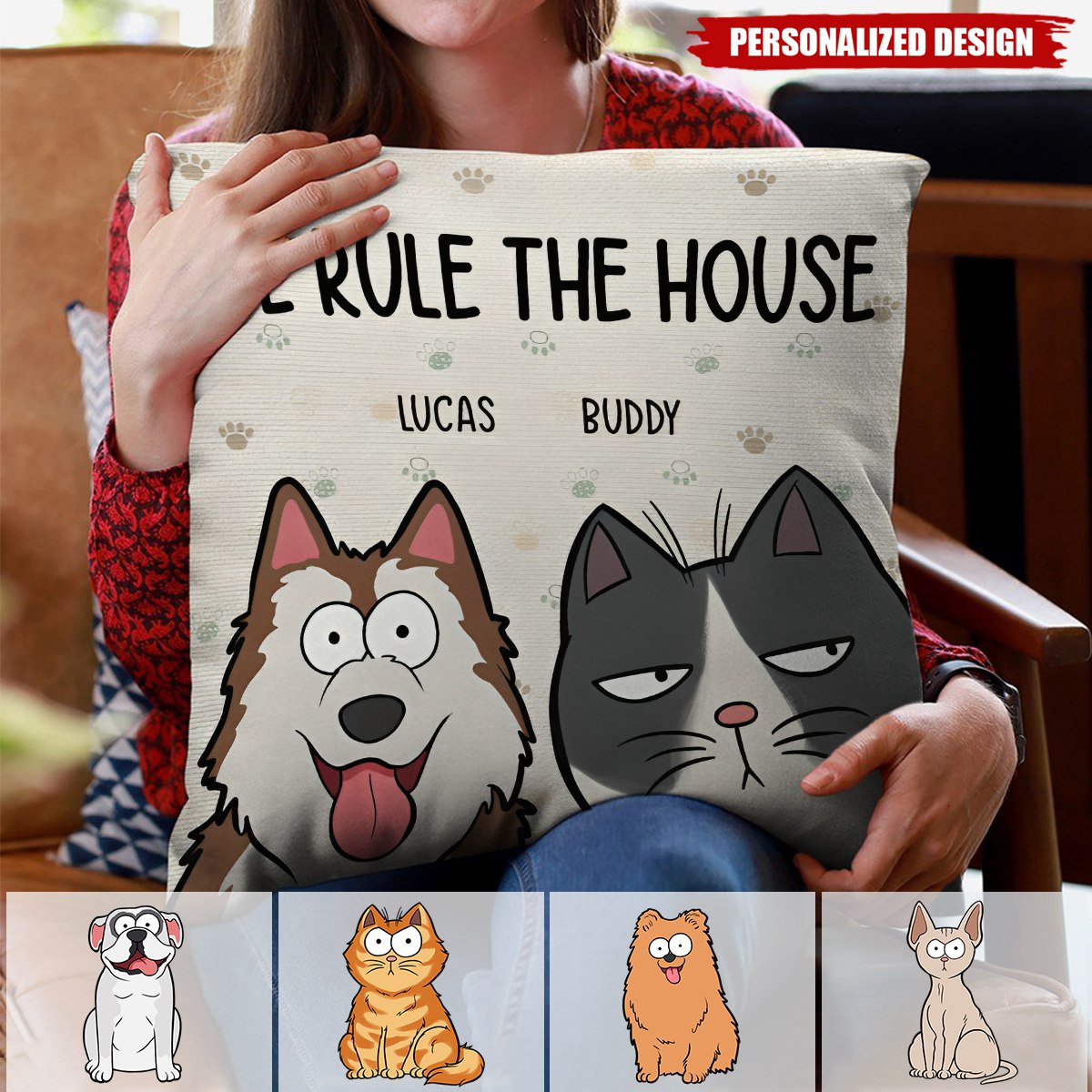 We're The Trouble - Cat Personalized Custom Pillow - Gift For Pet Owners, Pet Lovers