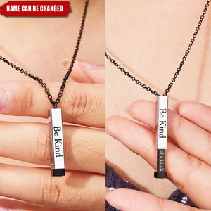 Be Kind...Of A Bi♥ch Hidden Message Necklace-Personalized Necklace-Gift For Couple