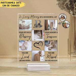 Custom Photo In Loving Memory Of A Wonderful Dog - Pet Memorial Gift, Sympathy Gift - Personalized Vertical Rectangle Acrylic Plaque