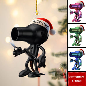 Personalized Hair Dryer Christmas Ornament-2024 New Release