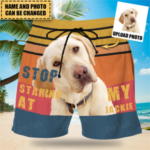 Personalized Stop Staring At My Pet/Upload Photo- Custom Trunks