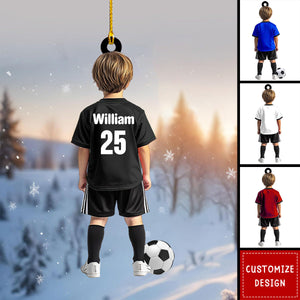 Personalized Kid Soccer Player Ornament - Gift For Soccer Young Lovers  - 2024 New Release