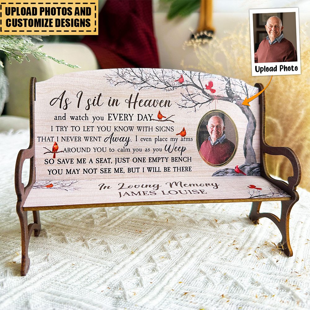 Save Me A Seat - Personalized Photo Memorial Bench