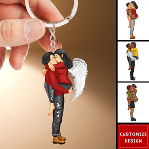 New-Couple Kissing - Gift For Couples - Personalized Acrylic Keychain