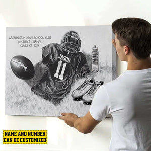 Personalized Class Football Team Poster-Poster Gift For Football Team Members