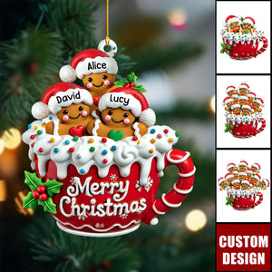 Merry Christmas - Personalized Gingerbread Christmas Ornament, Gift For Family - 2024 New Release