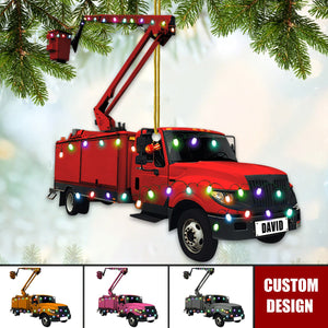 2024 New Release Lineman Bucket Truck, Personalized Christmas Ornament- Gift for Lineman