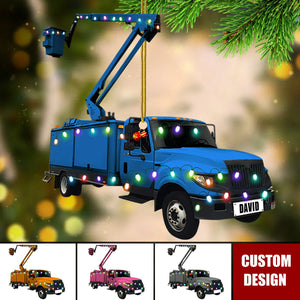 2024 New Release Lineman Bucket Truck, Personalized Christmas Ornament- Gift for Lineman