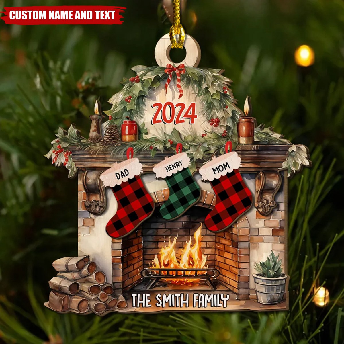 Family Heater - Personalized Custom Wood Ornament