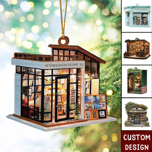 Personalized Bookstore Christmas Ornament - Gift For Book Lovers - 2024 New Release