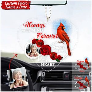 Your Wings Were Ready But My Heart Was Not-Personalized Upload Photo Car Ornament