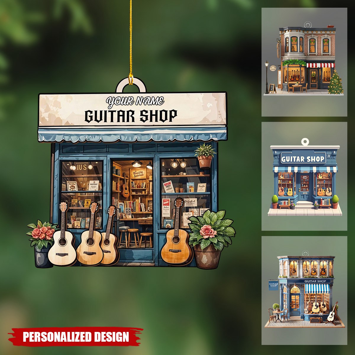 Personalized Guitar Shop Christmas Ornament-Gift For Guitar Lover-2024 New Release