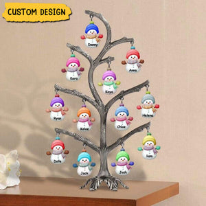 Personalized Christmas Snowman Tree Ornament