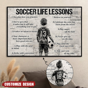 Personalized Soccer Poster For Kids-Gift For Young Soccer Fans