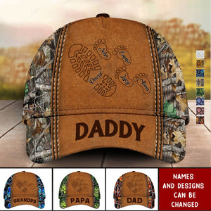 Personalized Best Dad/Grandpa Ever Footprints Cap