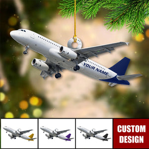 Personalized Airplane Ornament, Gifts For Pilot - 2024 New Release