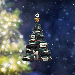 Police Cars Christmas Tree Ornament-Gift for police officers-2024 New Release