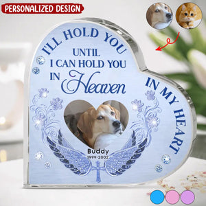 Custom Personalized Memorial Pet Heart Shaped Acrylic Plaque - Upload Photo - Gift Idea For Pet Lover