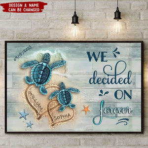 You Found Me Beach and Turtles - Personalized Poster