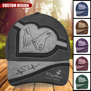 Couple Holding Hands Personalized Classic Cap