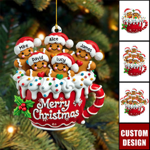 Merry Christmas - Personalized Gingerbread Christmas Ornament, Gift For Family - 2024 New Release