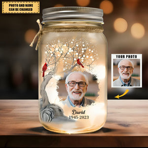 I Am Always With You - Memorial Personalized Mason Jar Light - Sympathy Gift For Family Numbers