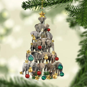 Personalized Elephant Christmas Lights Ornament-Gifts For Elephant Lovers-2024 New Release