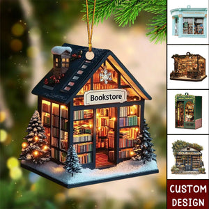 Personalized Bookstore Christmas Ornament - Gift For Book Lovers - 2024 New Release