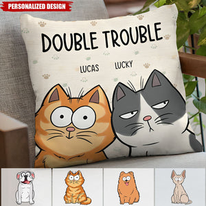 We're The Trouble - Cat Personalized Custom Pillow - Gift For Pet Owners, Pet Lovers