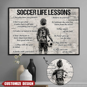 Personalized Soccer Poster For Kids -Gift For Young Soccer Fans