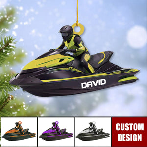 Personalized Jet Boat Ski Christmas Ornament - 2024 New Release