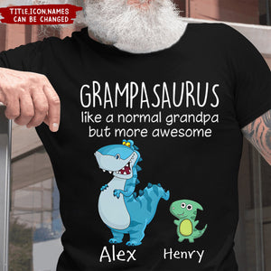 Grandpasaurus And Kids Personalized Shirt