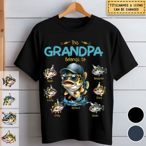 This Grandpa/Dad Belongs to Kids Fishing T-Shirt