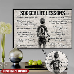 Personalized Soccer Poster For Kids -Gift For Young Soccer Fans