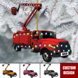 2024 New Release Lineman Bucket Truck, Personalized Christmas Ornament- Gift for Lineman