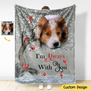 Custom Photo When You Miss Me - Loving, Memorial Gift - Personalized Fleece Blanket