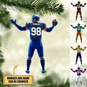 Personalized Ornament American Football Acrylic Ornament Christmas Ornament For Football Player Football