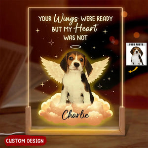 You Left Paw Prints On My Heart - Memorial Personalized Photo 3D LED Night Light