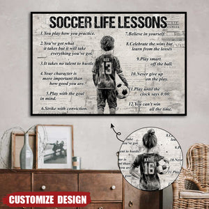 Personalized Soccer Poster For Kids-Gift For Young Soccer Fans