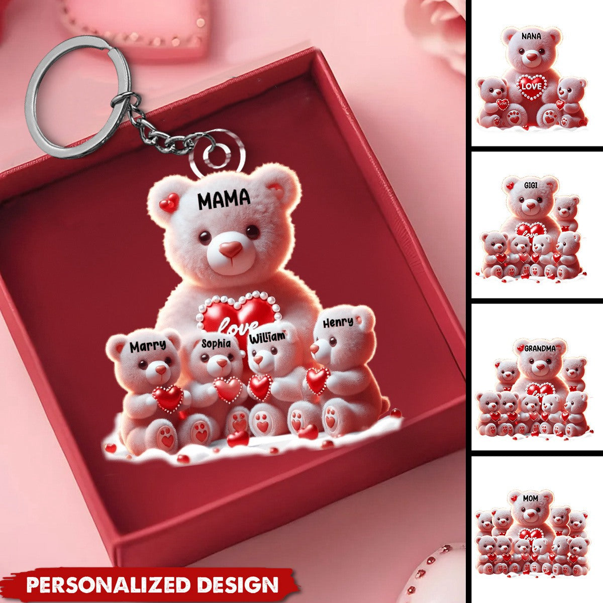 Personalized Mama Keychain- Gift For Mom,Grandma