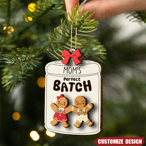 Personalized 2-Layered Wooden Ornament - Gift For Mom, Dad, Grandparents