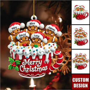 Merry Christmas - Personalized Gingerbread Christmas Ornament, Gift For Family - 2024 New Release