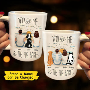 You Me And The Dogs Beach Outline Personalized Mug