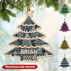 2024 New Release Family Name Christmas Tree-Personalized Wood Ornament