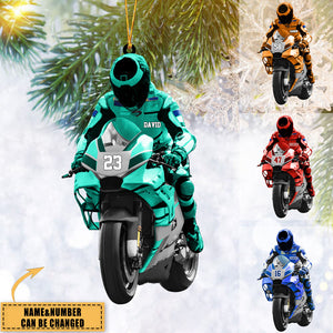 Custom Personalized Motorcycle Christmas Ornament, Gift For Motorcycle Lovers