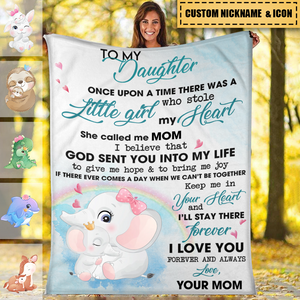 Once Upon A Time Grandma Loves Granddaughter/Grandson Personalized Blanket